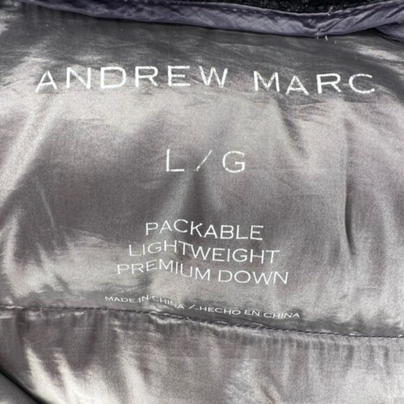 Dark Purple Long Length Packable Down Winter Jacket size L - Picture 3 of 3